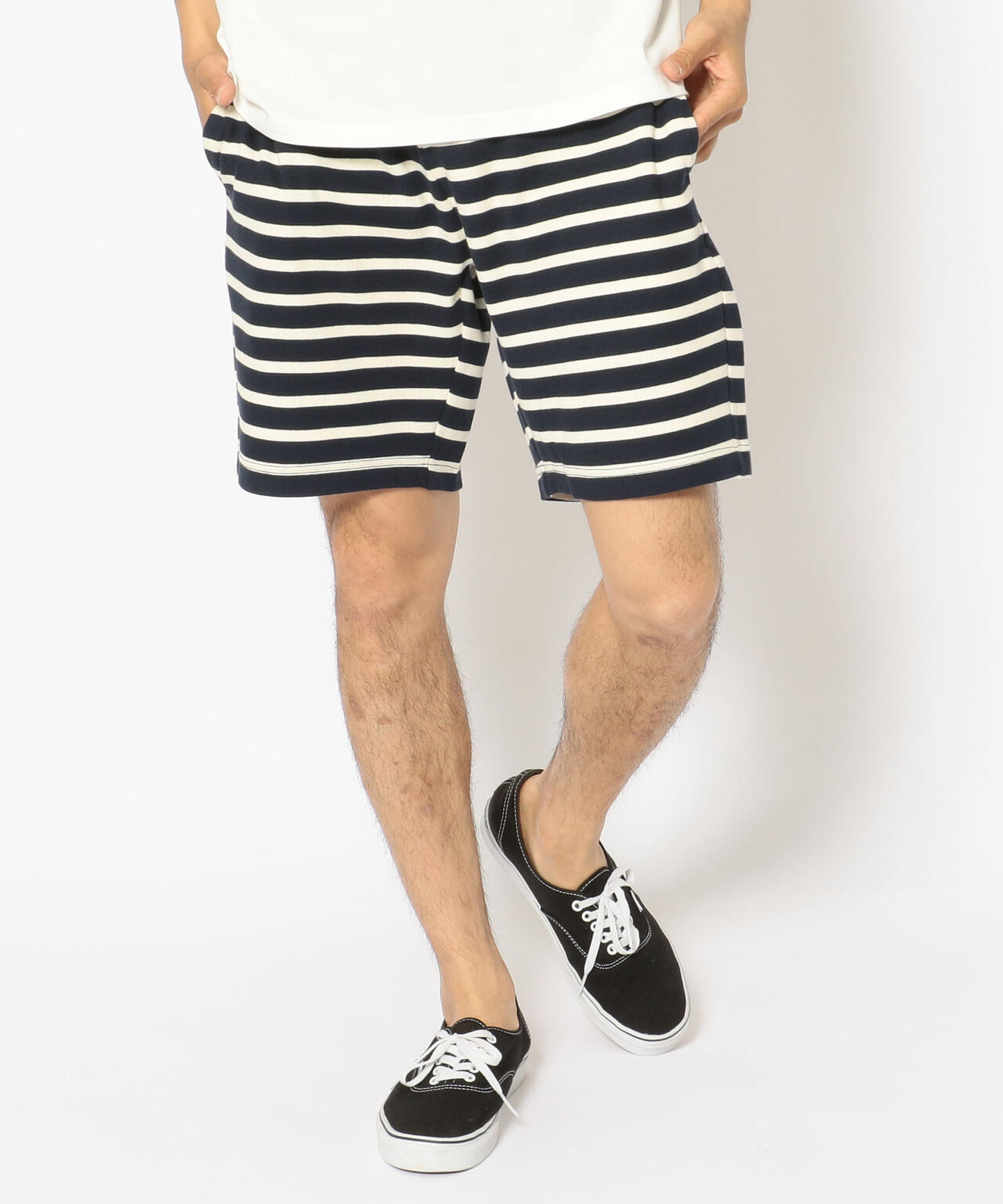 【DAILY/デイリー】ボーダー リブ ショーツ/BORDER RIB SHORT PANT
