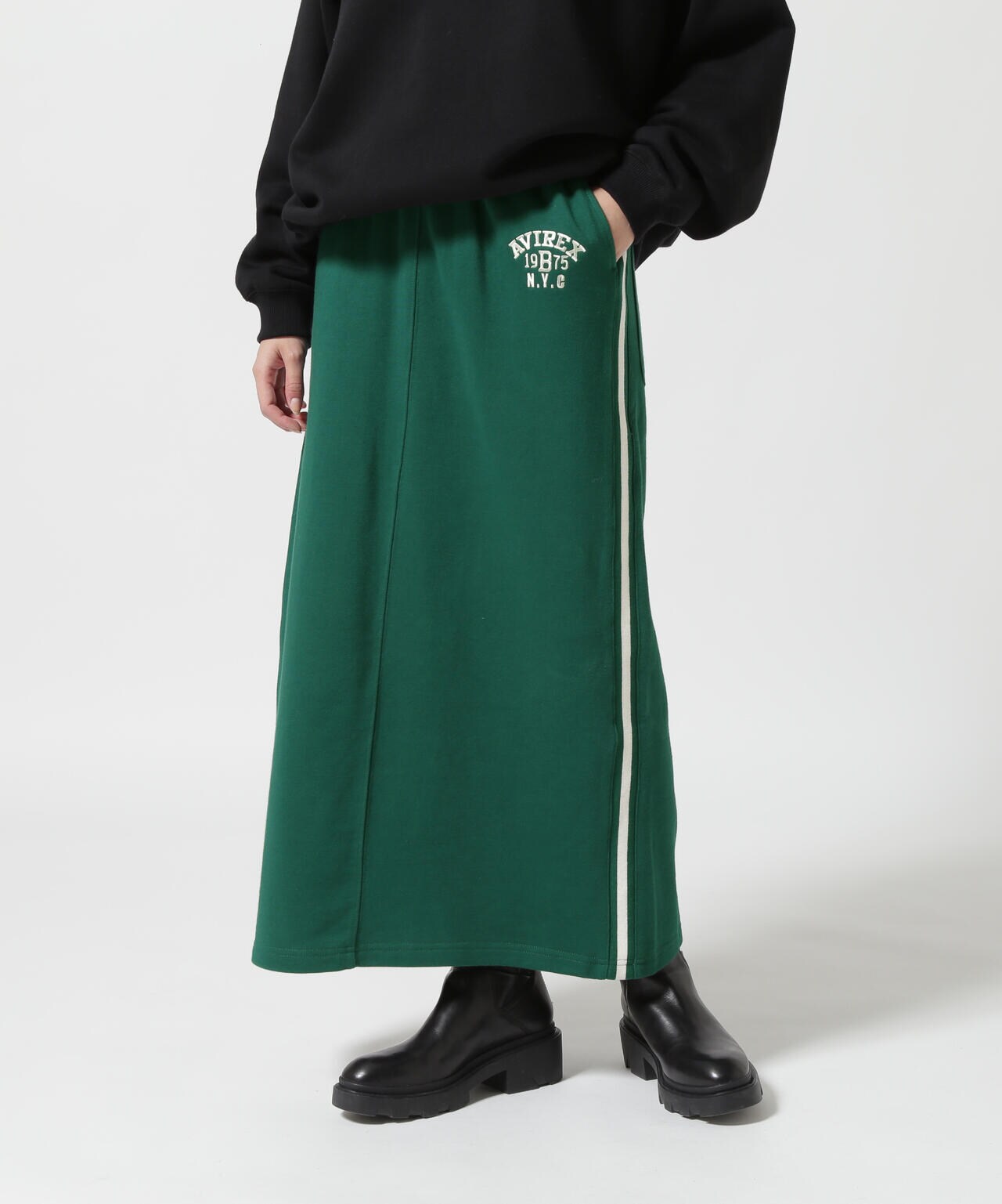 ≪WEB&DEPOT限定≫SWEAT PATCH SKIRT/ スウェットパッチスカート