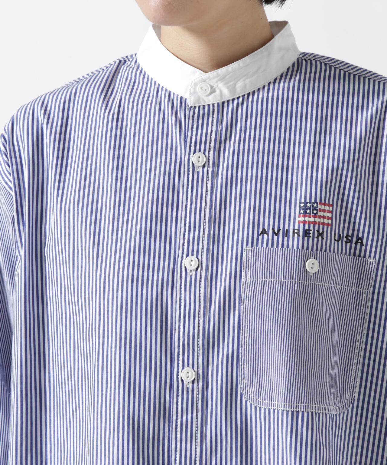 CREZY PATTERN STRIPE SHIRT/ クレイジーパターンストライプシャツ