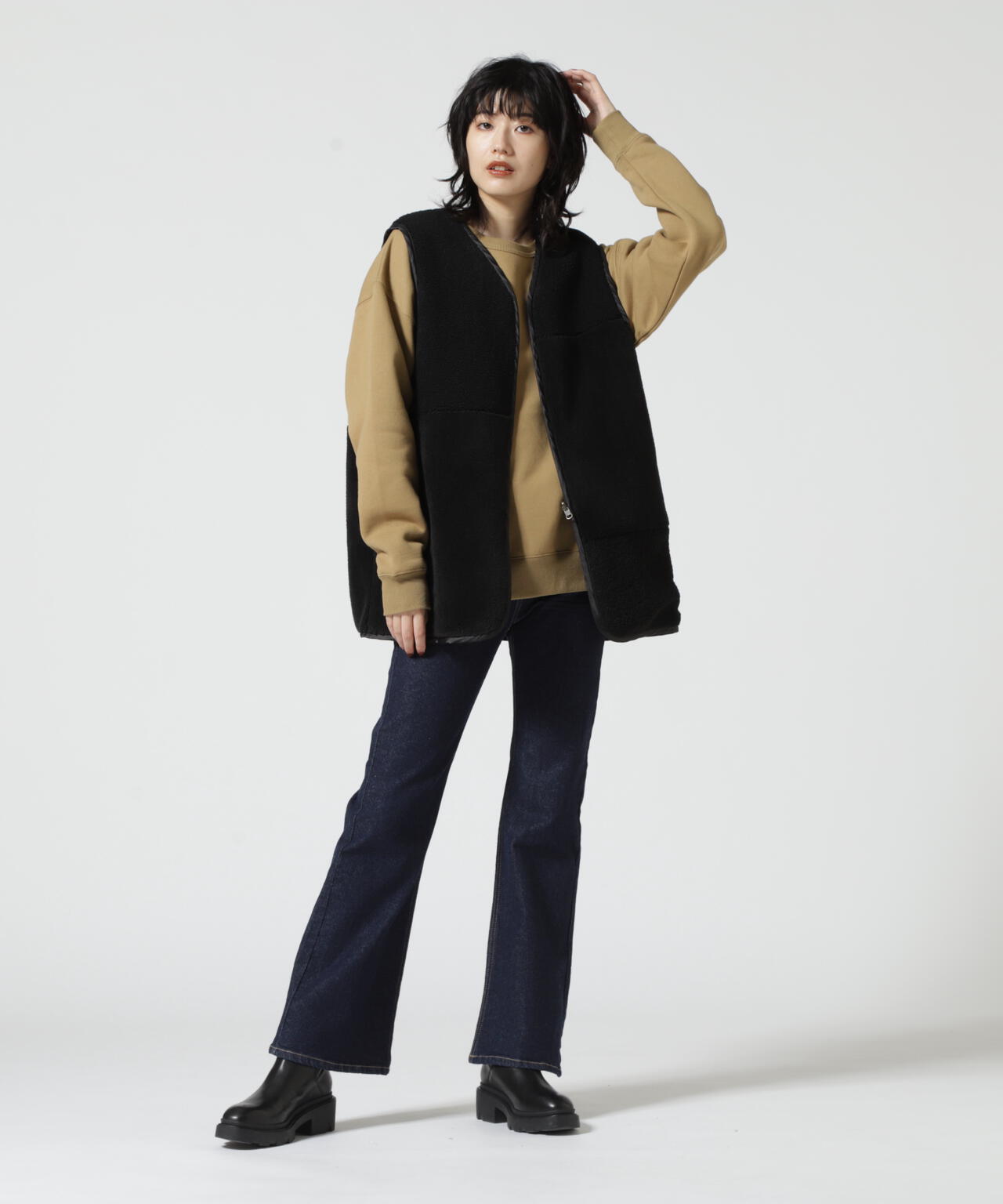 MULTI DECK JACKET WITH BOA VEST/ マルチデッキジャケットウィズボアベスト