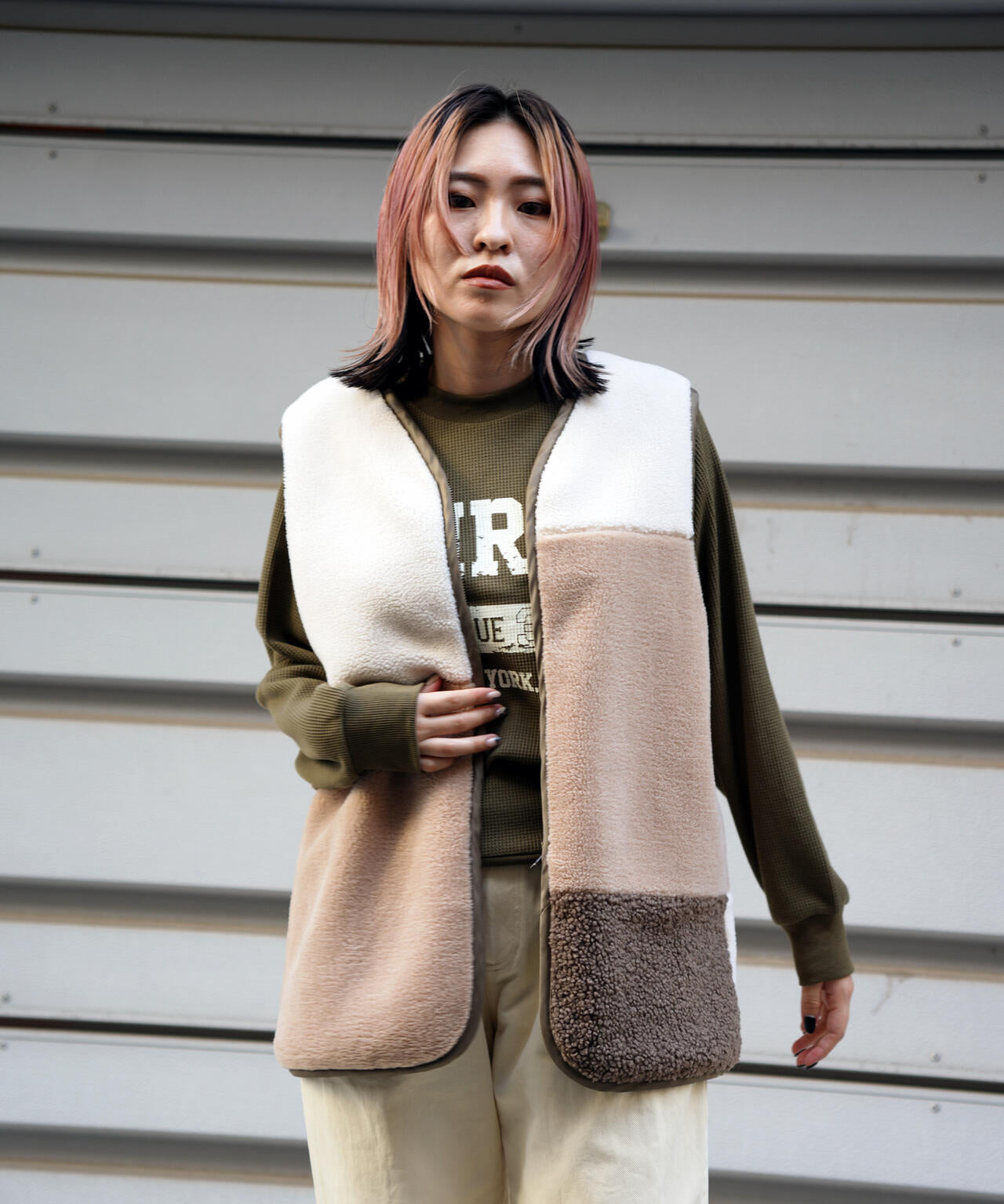 MULTI DECK JACKET WITH BOA VEST/ マルチデッキジャケットウィズボアベスト