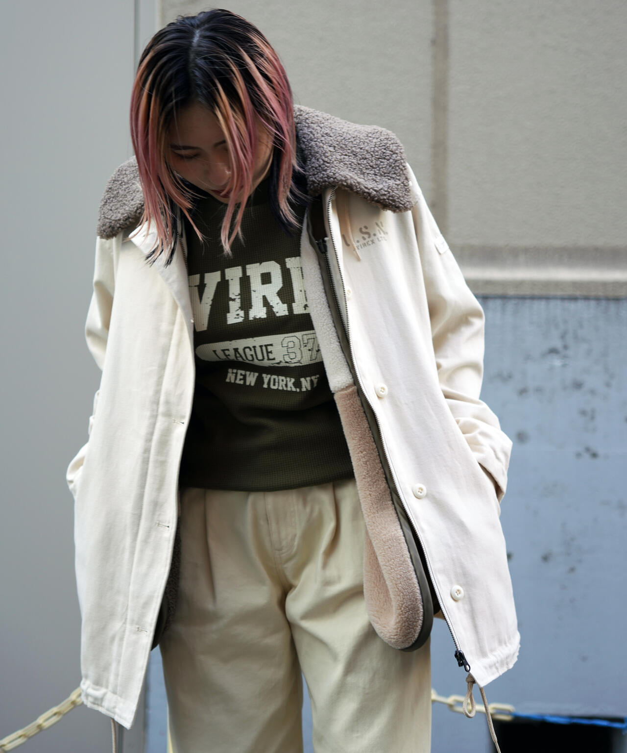 MULTI DECK JACKET WITH BOA VEST/ マルチデッキジャケットウィズボアベスト