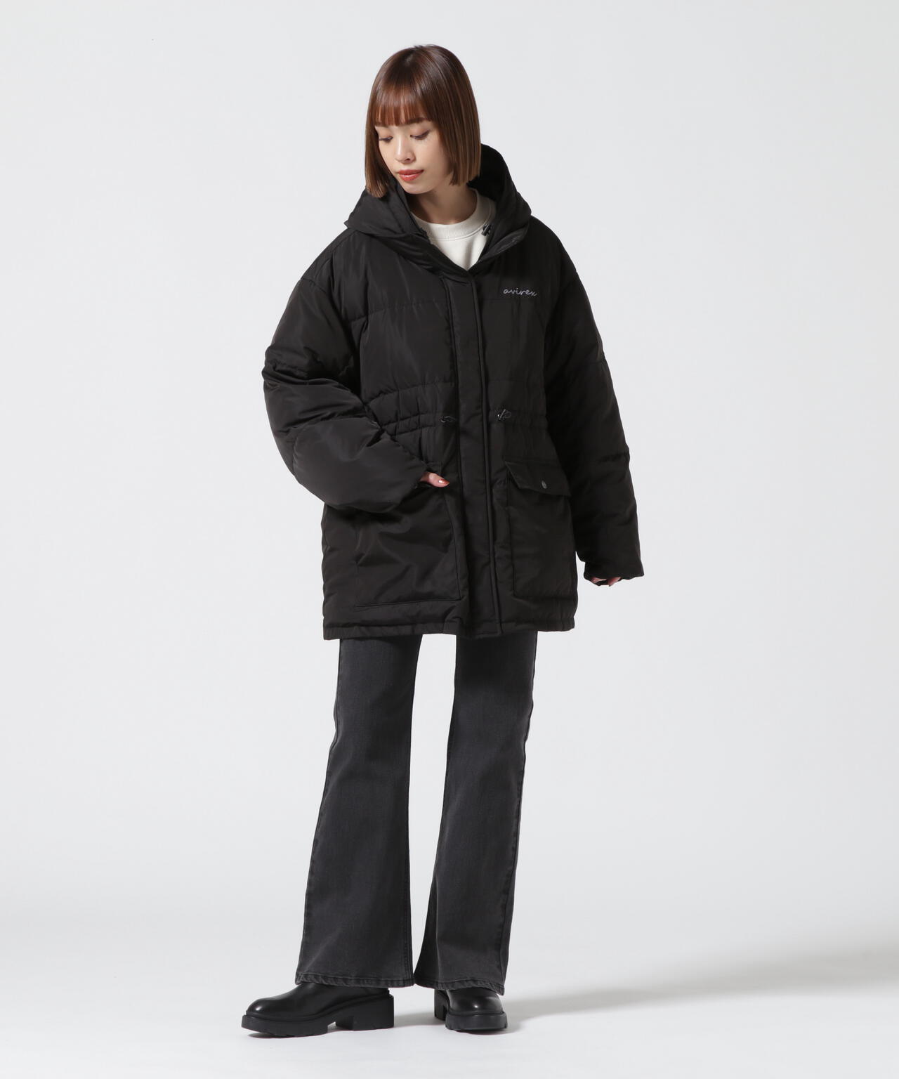 ≪直営店限定≫WEST DRAWSTRING DOWN JACKET/ ウエストドローストリング ダウンジャケット