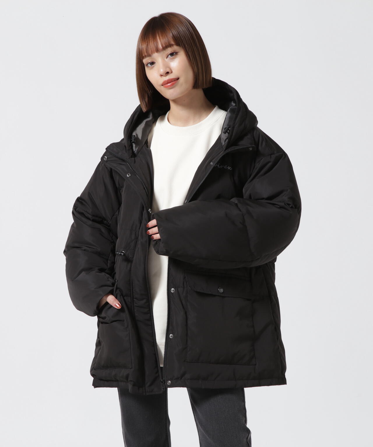 ≪直営店限定≫WEST DRAWSTRING DOWN JACKET/ ウエストドローストリング ダウンジャケット