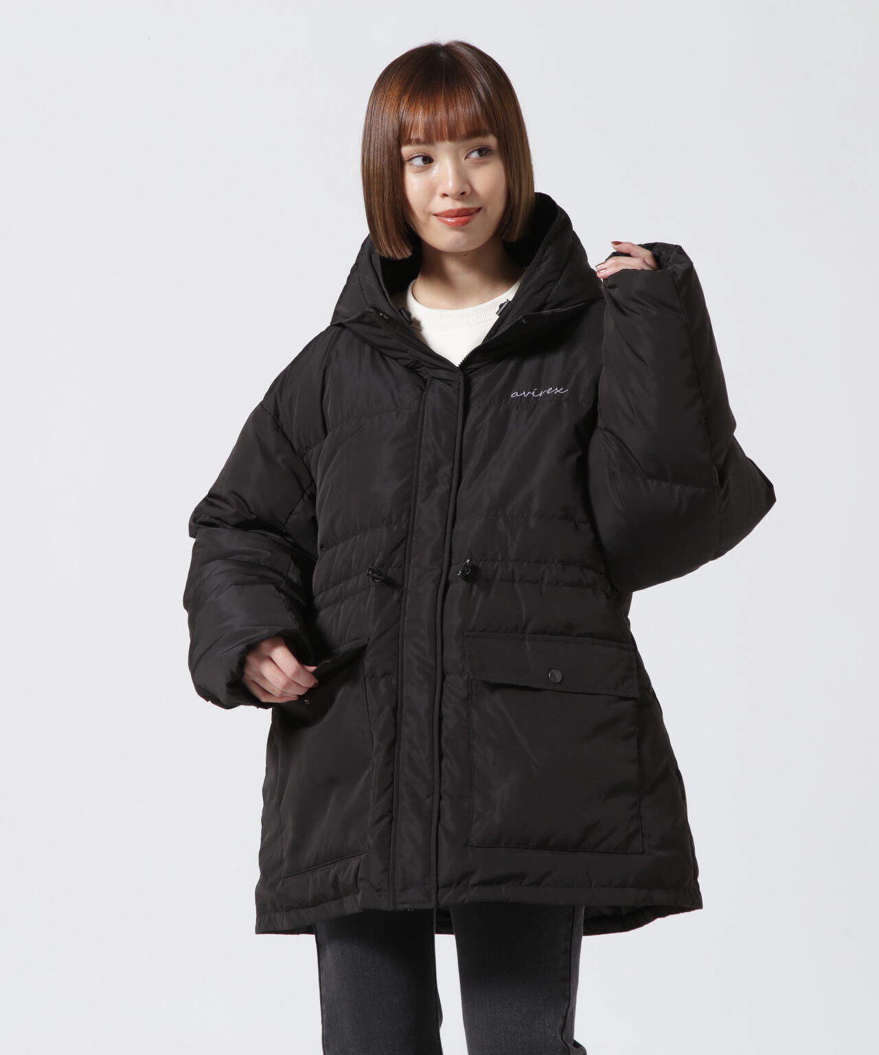 ≪直営店限定≫WEST DRAWSTRING DOWN JACKET/ ウエストドローストリング ダウンジャケット