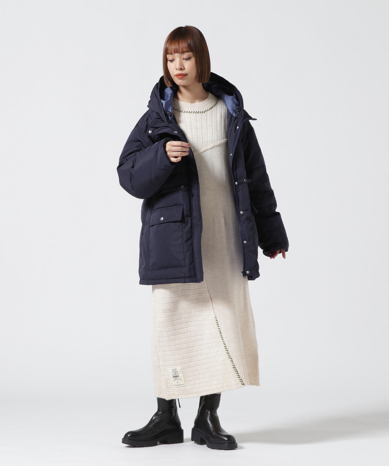 ≪直営店限定≫WEST DRAWSTRING DOWN JACKET/ ウエストドローストリング ダウンジャケット