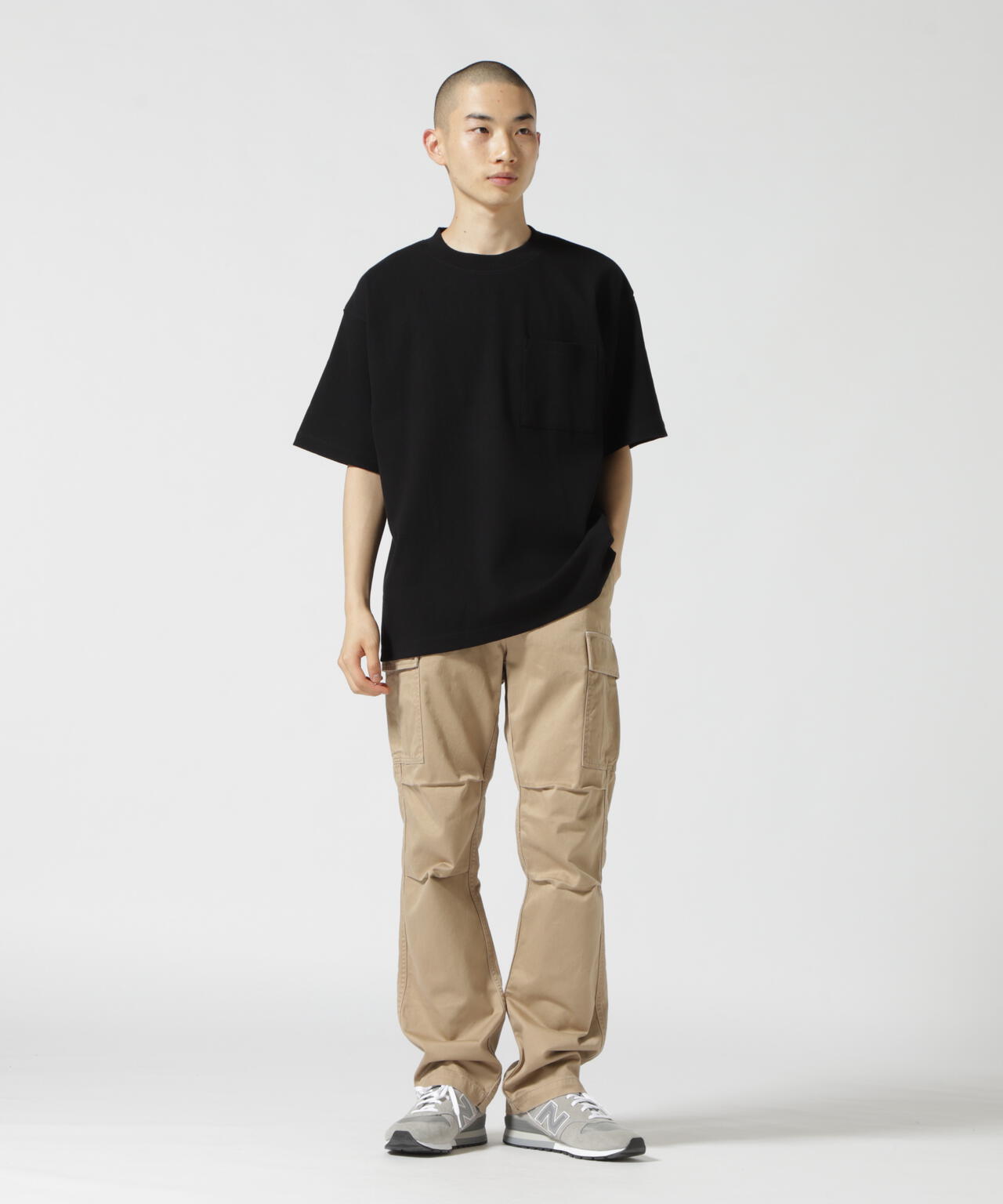 《DAILY/デイリー》S/S RIB LOOSE FIT T-SHIRT/リブ ルーズフィット 半袖 Tシャツ /