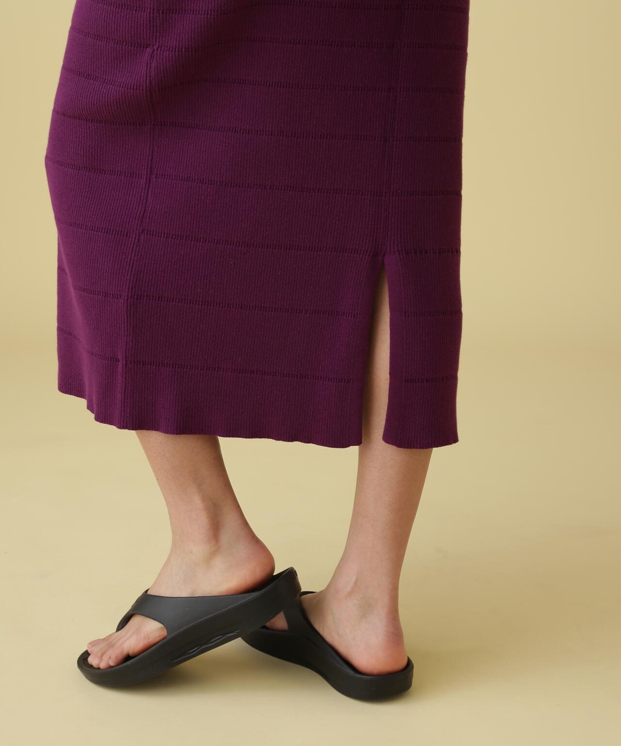 PANEL BORDER KNIT SKIRT/ パネルボーダーニットスカート