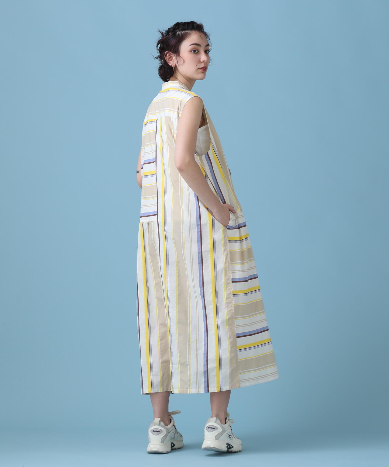 《WEB&DEPOT限定》MULTI STRIPE ONEPIECE/ マルチ ストライプ ワンピース