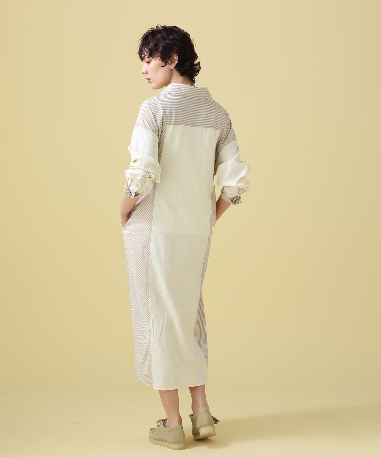 STRIPE SHIRT ONEPIECE/ ストライプシャツワンピース