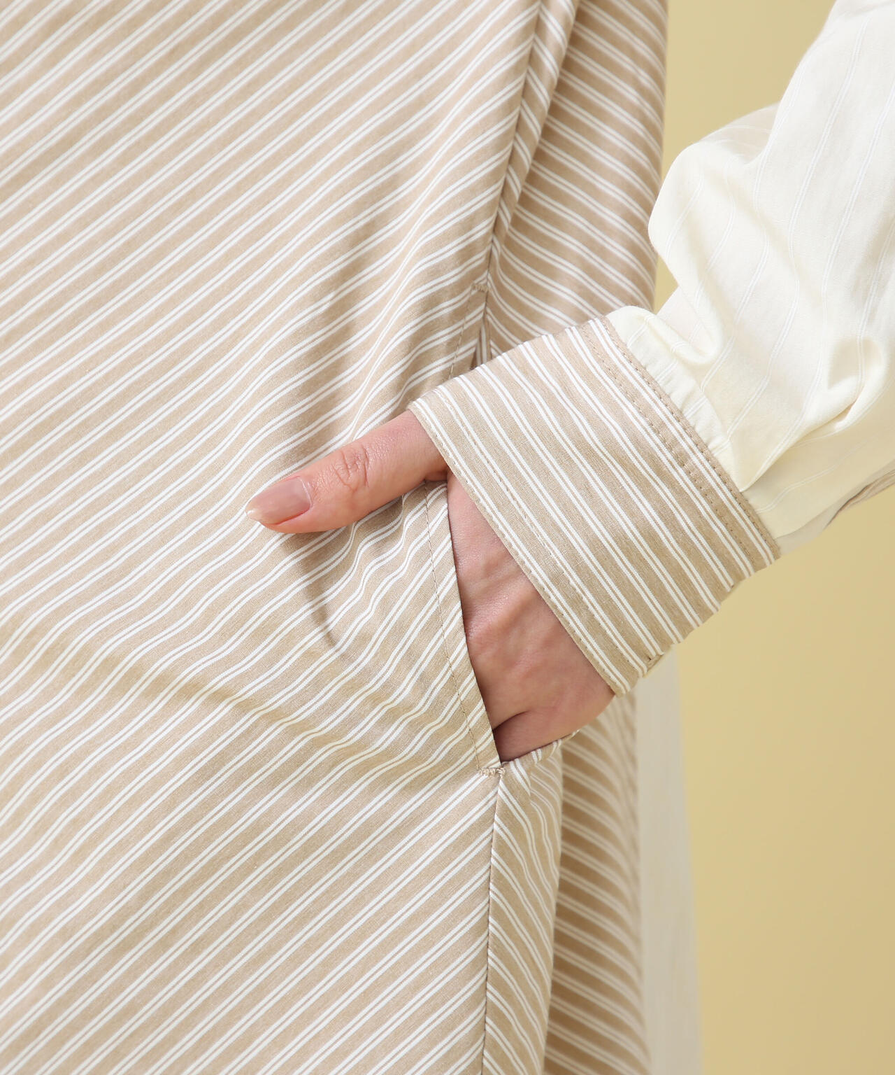 STRIPE SHIRT ONEPIECE/ ストライプシャツワンピース