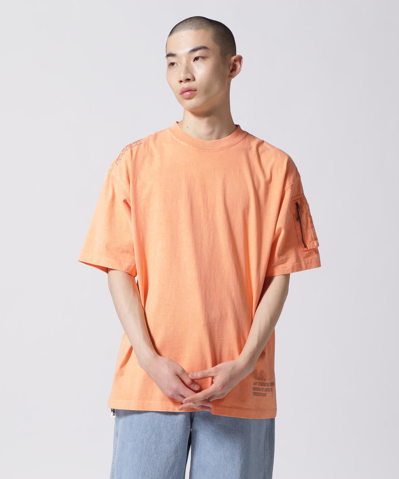 FADE WASH CIGAR POCKET T-SHIRT / フェイド ウォッシュ シガー ポケット Tシャツ