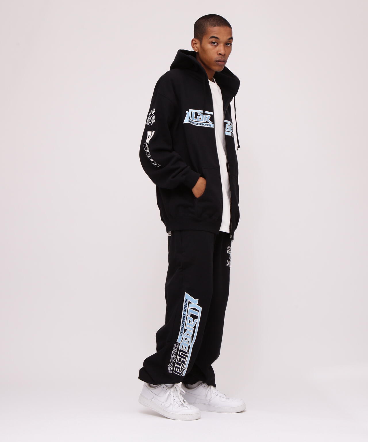 《AVIREX × XLARGE》SWEAT PANTS BLACK SPIDER / スウェットパンツ ブラック スパイダー