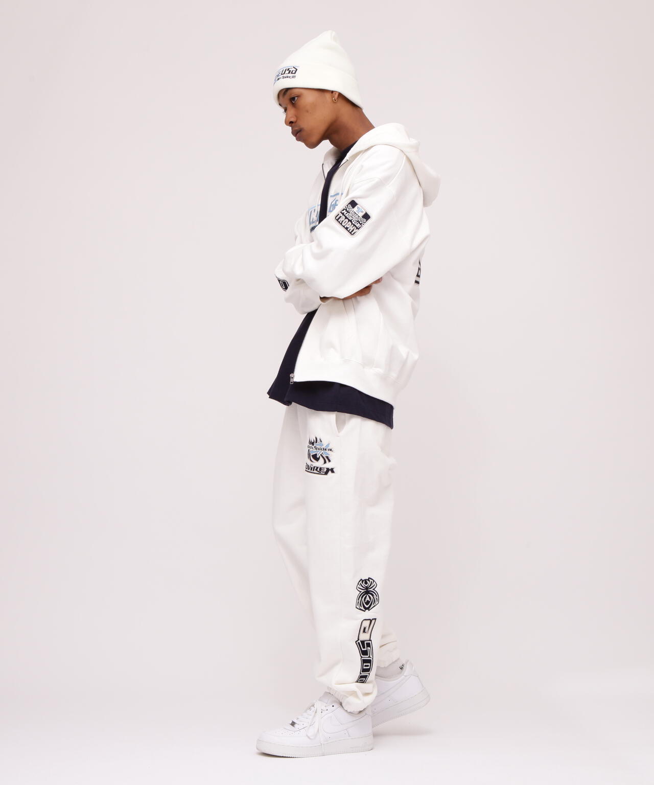 《AVIREX × XLARGE》SWEAT PANTS BLACK SPIDER / スウェットパンツ ブラック スパイダー