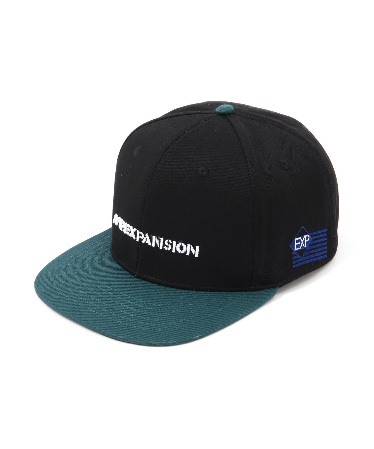 《AVIREX × EXPANSION》 FLAT VISOR CAP BLACK / フラット バイザー キャップ ブラック
