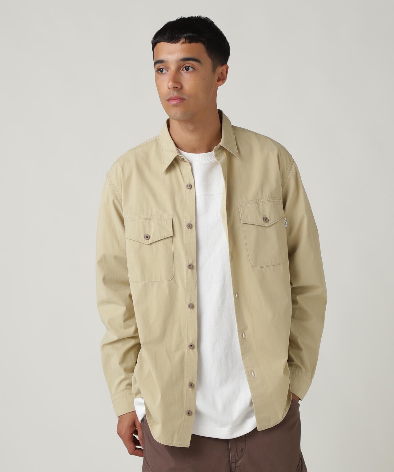 BASIC ARMY POPLIN L/S SHIRT / ベーシック アーミー ポプリン 長袖