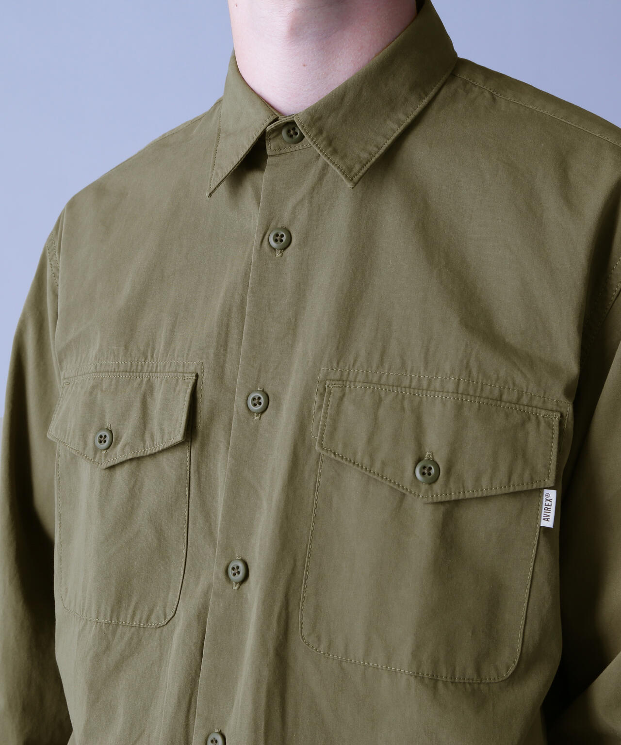 BASIC ARMY POPLIN L/S SHIRT / ベーシック アーミー ポプリン 長袖
