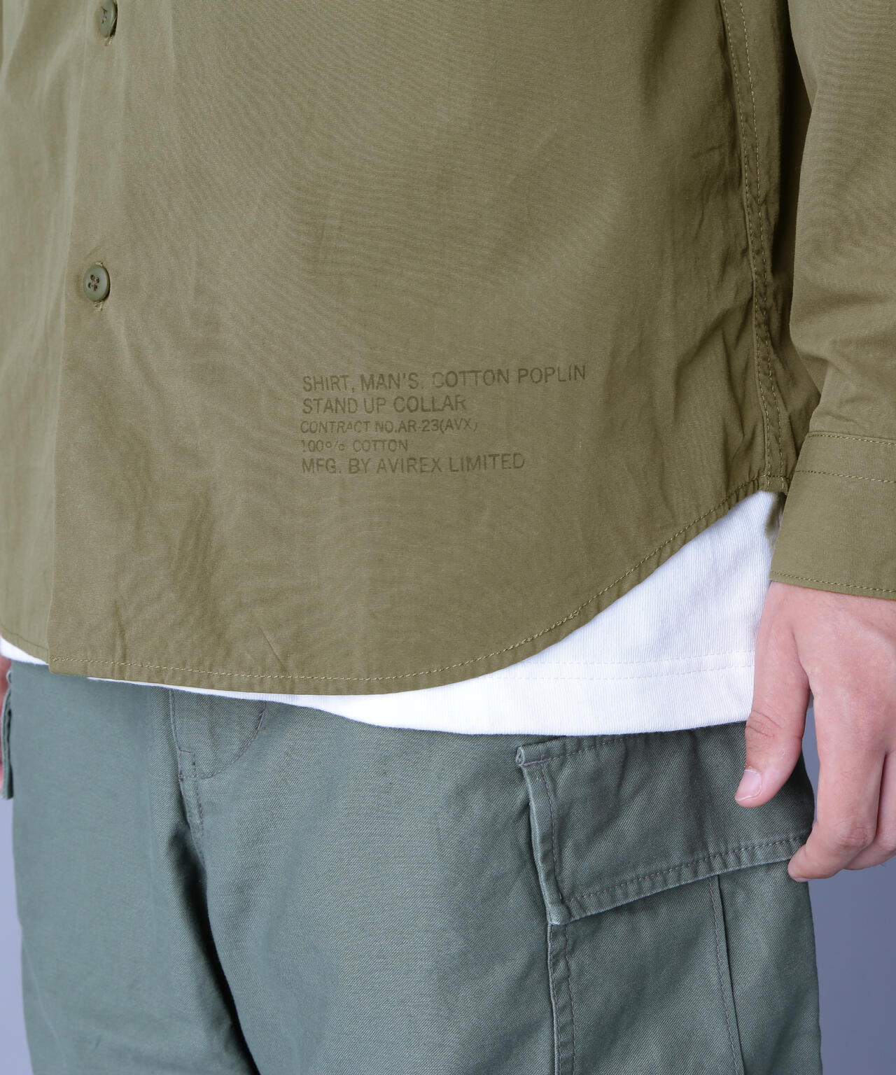 BASIC ARMY POPLIN L/S SHIRT / ベーシック アーミー ポプリン 長袖