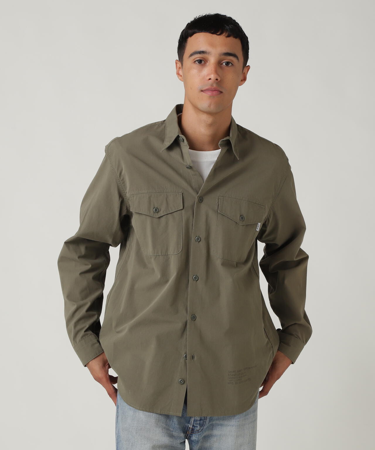 BASIC ARMY POPLIN L/S SHIRT / ベーシック アーミー ポプリン 長袖