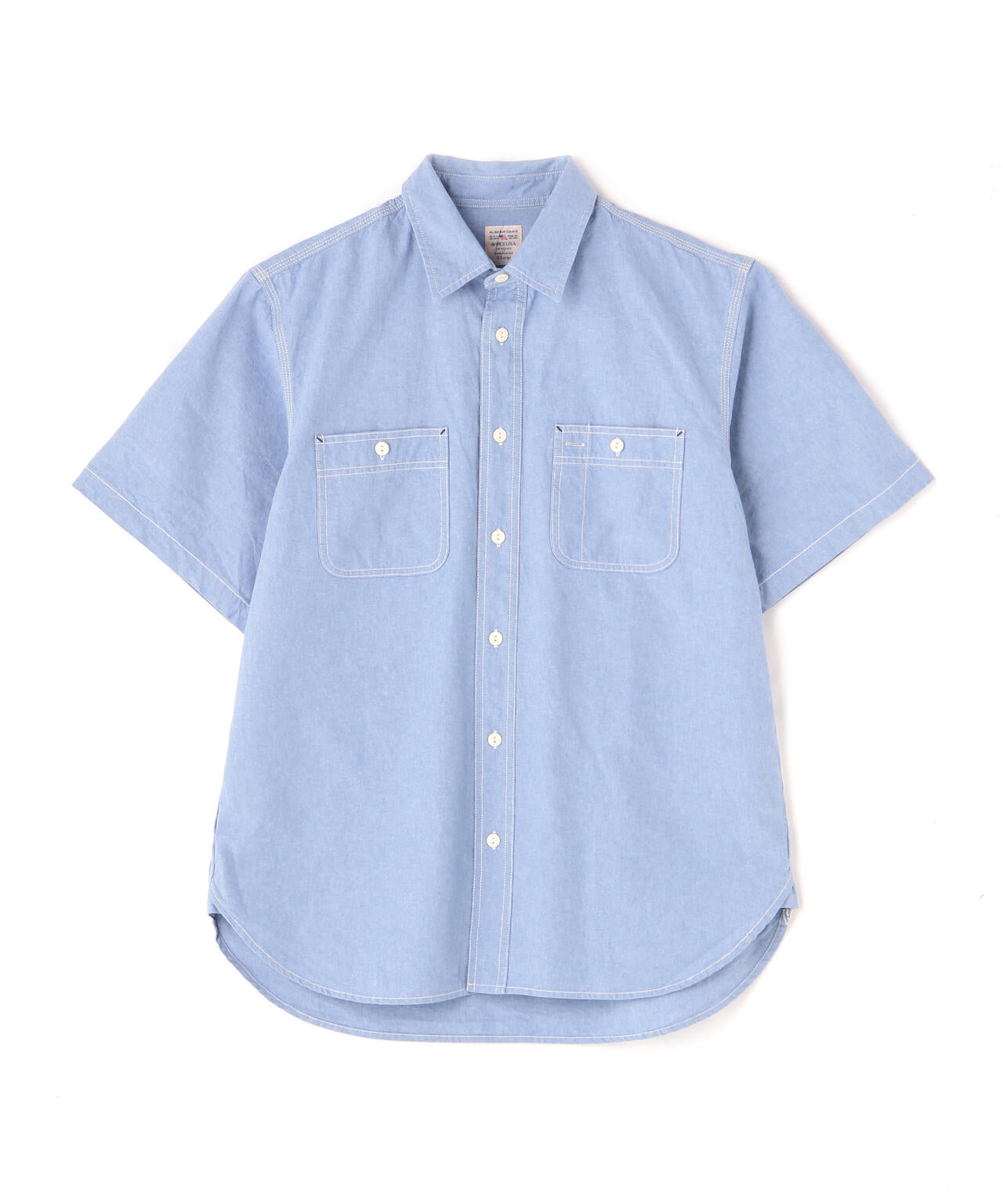 《DAILY/デイリー》BASIC CHAMBRAY S/S SHIRT / 半袖シャンブレーシャツ/AVIREX/アヴィレック