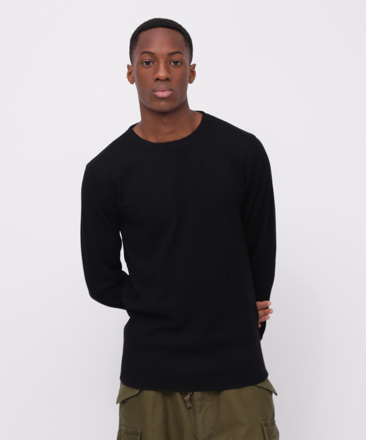 《DAILY/デイリー》THERMAL L/S CREW NECK T-SHIRT/サーマル 長袖 クルーネック Tシャツ