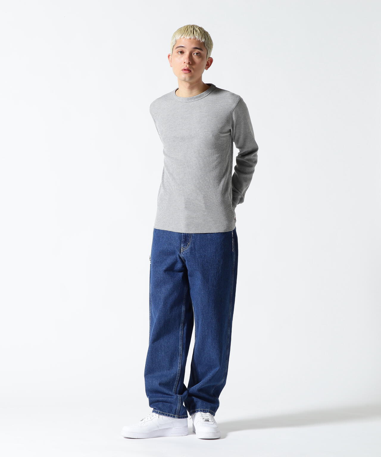 《DAILY/デイリー》THERMAL L/S CREW NECK T-SHIRT/サーマル 長袖 クルーネック Tシャツ