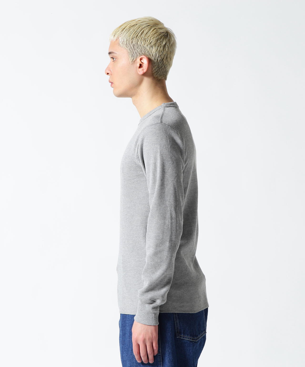 《DAILY/デイリー》THERMAL L/S CREW NECK T-SHIRT/サーマル 長袖 クルーネック Tシャツ