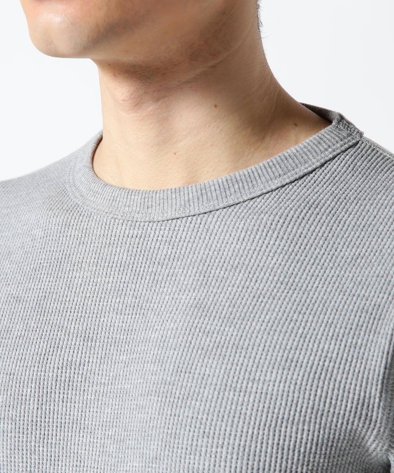 《DAILY/デイリー》THERMAL L/S CREW NECK T-SHIRT/サーマル 長袖 クルーネック Tシャツ