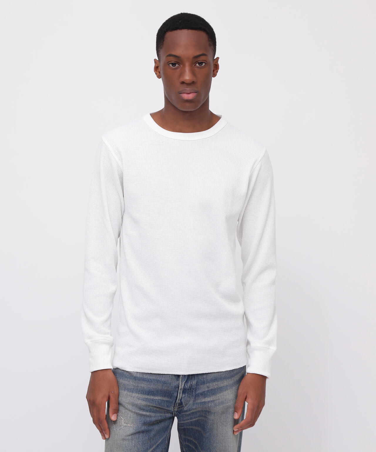 《DAILY/デイリー》THERMAL L/S CREW NECK T-SHIRT/サーマル 長袖 クルーネック Tシャツ