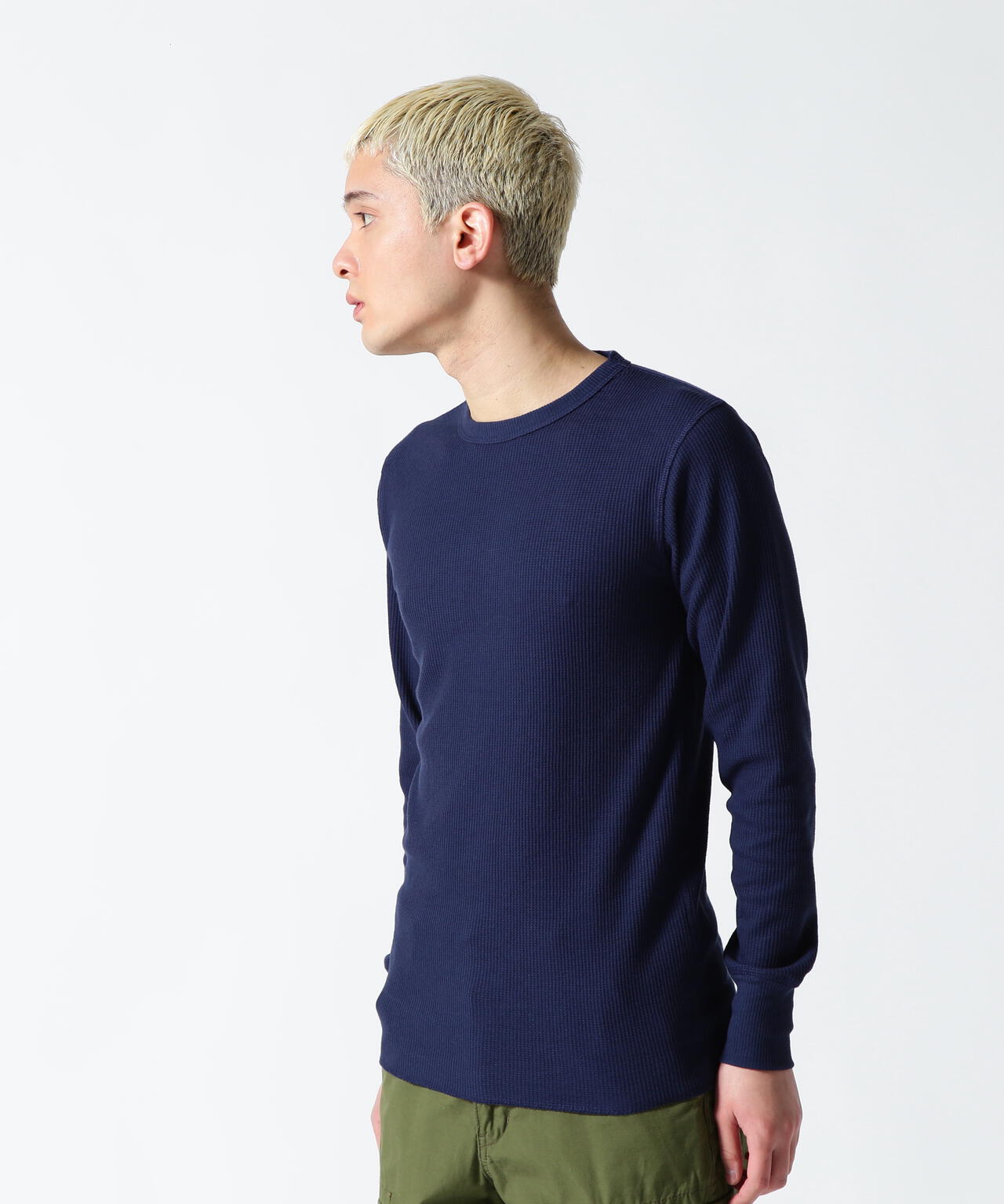《DAILY/デイリー》THERMAL L/S CREW NECK T-SHIRT/サーマル 長袖 クルーネック Tシャツ