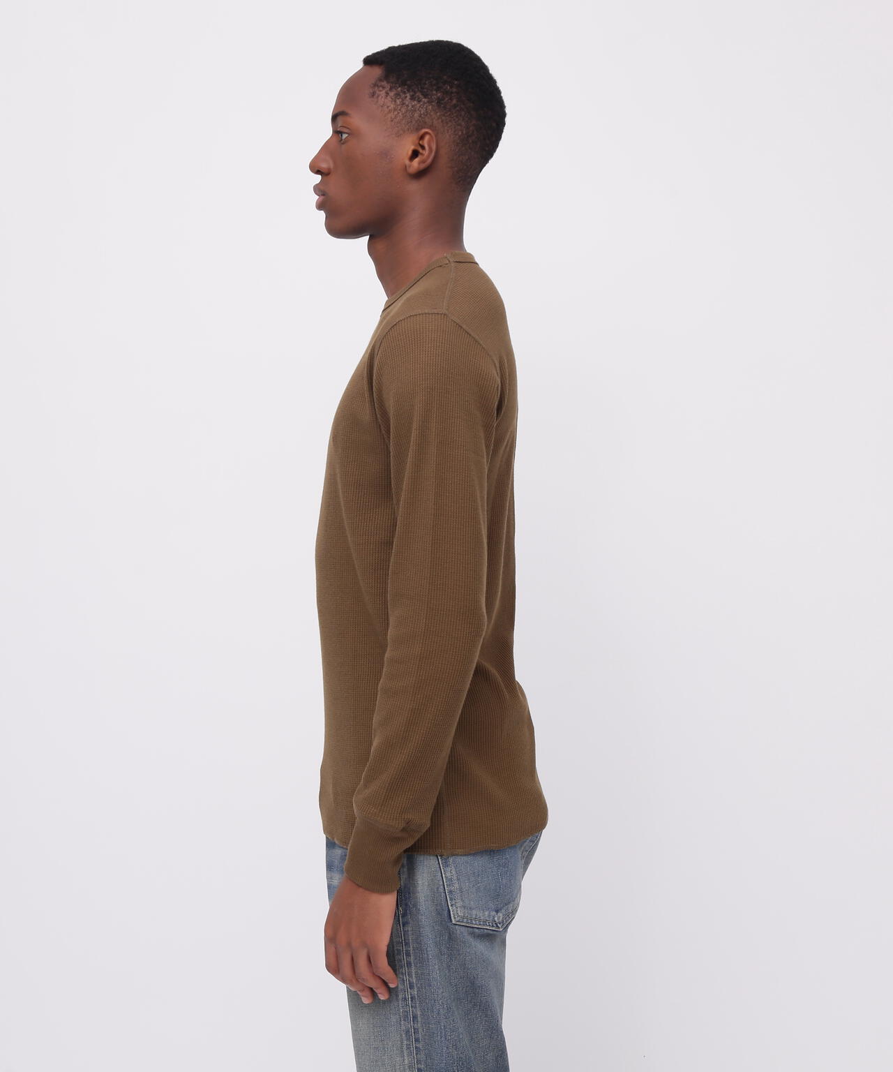 《DAILY/デイリー》THERMAL L/S CREW NECK T-SHIRT/サーマル 長袖 クルーネック Tシャツ