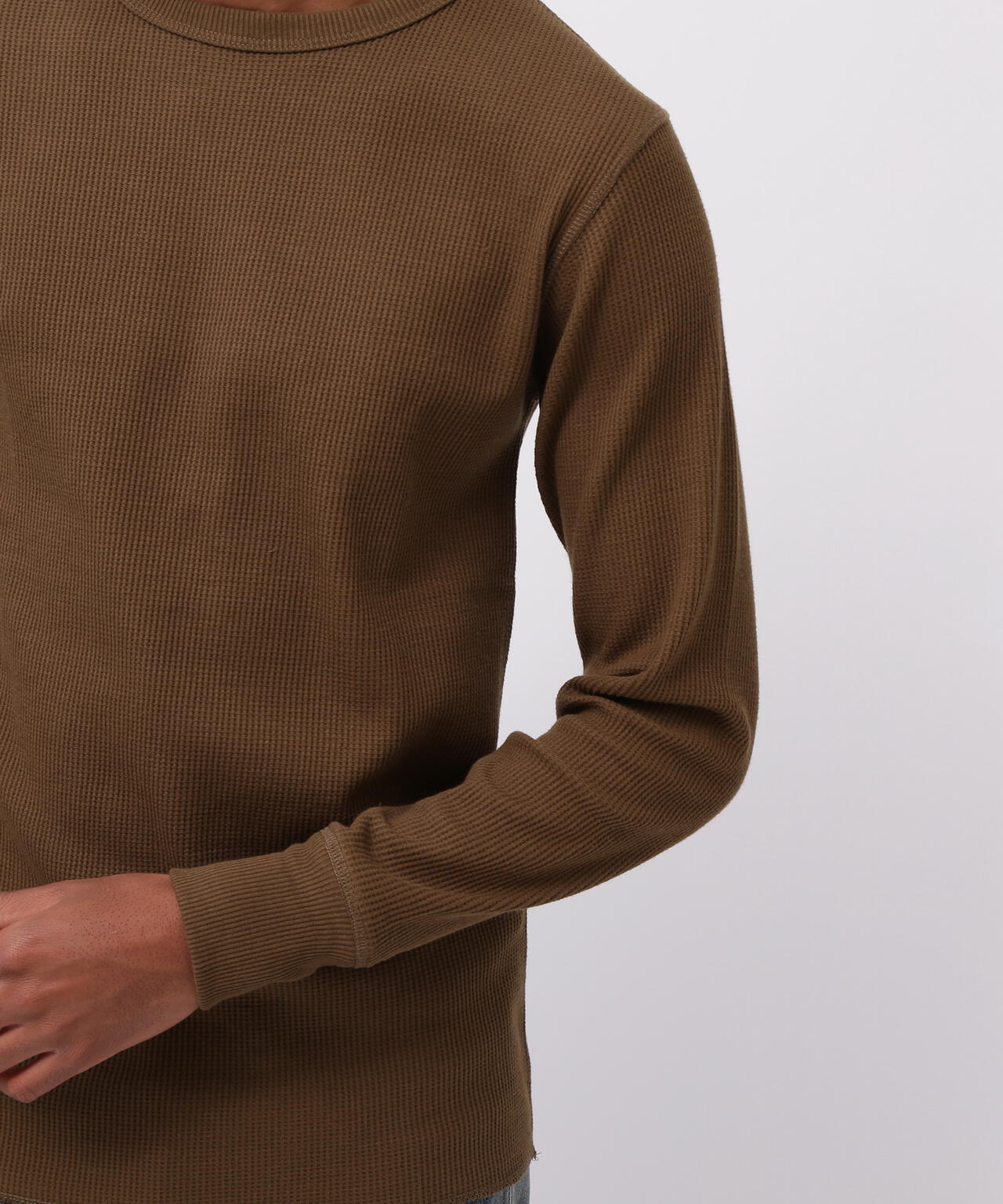 《DAILY/デイリー》THERMAL L/S CREW NECK T-SHIRT/サーマル 長袖 クルーネック Tシャツ