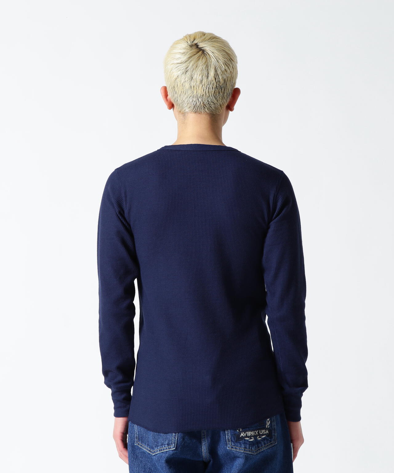 《DAILY/デイリー》THERMAL L/S HENLEY NECK T-SHIRT/サーマル 長袖 ヘンリーネック Tシャツ