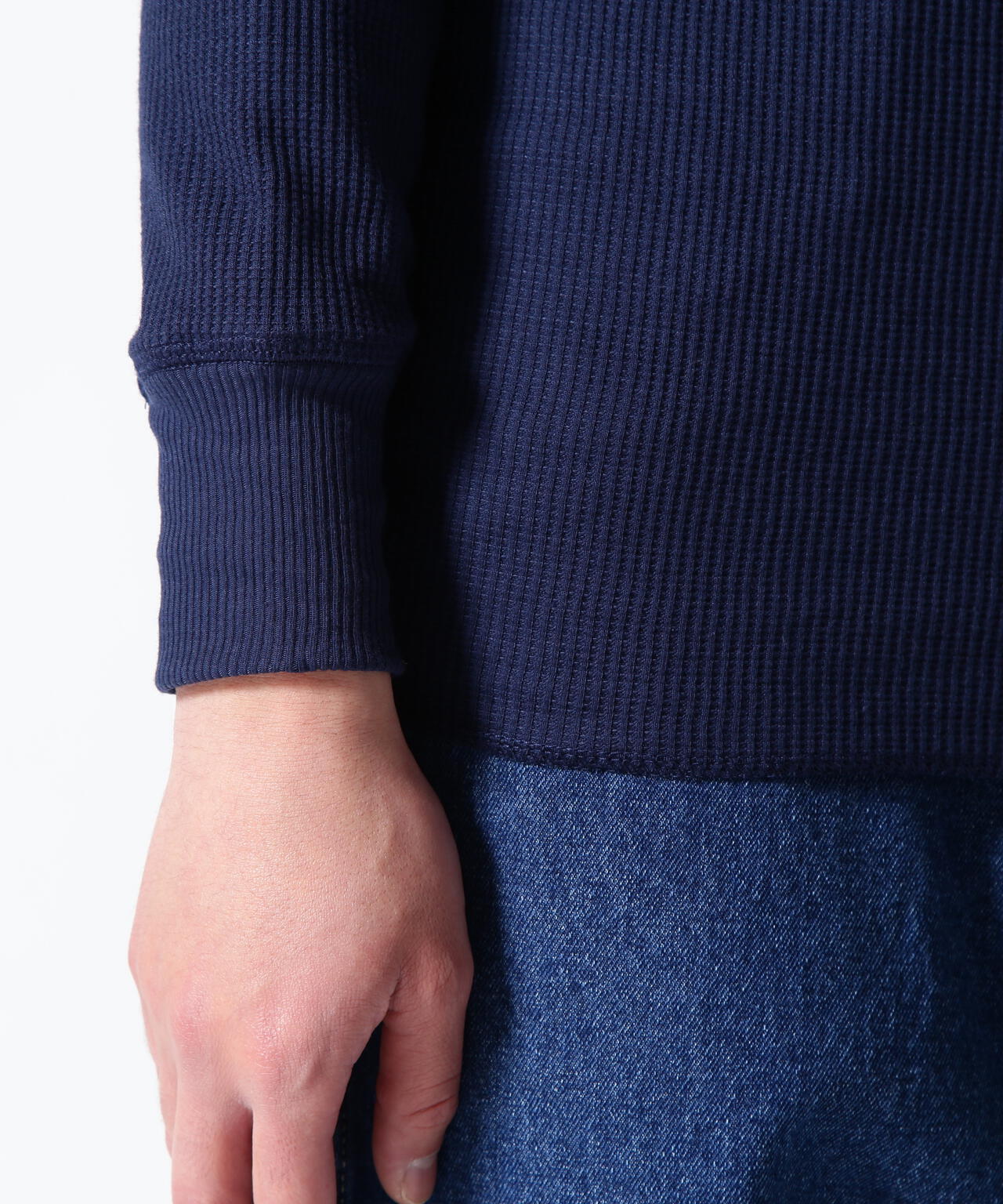 《DAILY/デイリー》THERMAL L/S HENLEY NECK T-SHIRT/サーマル 長袖 ヘンリーネック Tシャツ