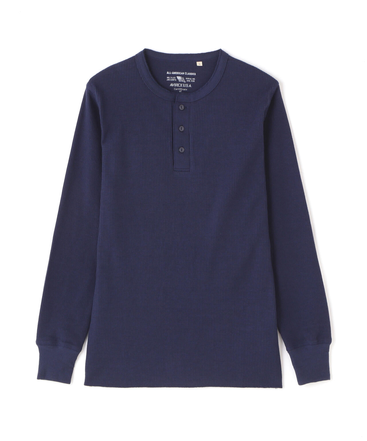 《DAILY/デイリー》THERMAL L/S HENLEY NECK T-SHIRT/サーマル 長袖 ヘンリーネック Tシャツ