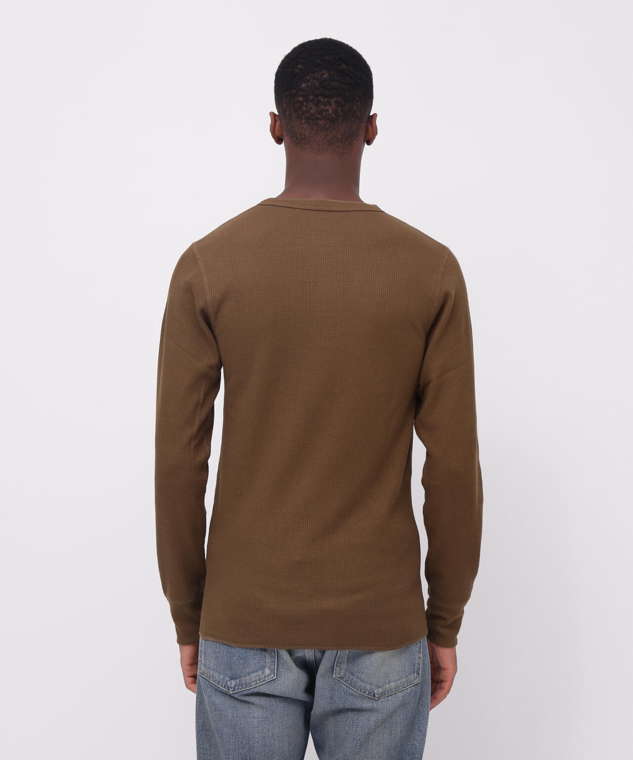 《DAILY/デイリー》THERMAL L/S HENLEY NECK T-SHIRT/サーマル 長袖 ヘンリーネック Tシャツ