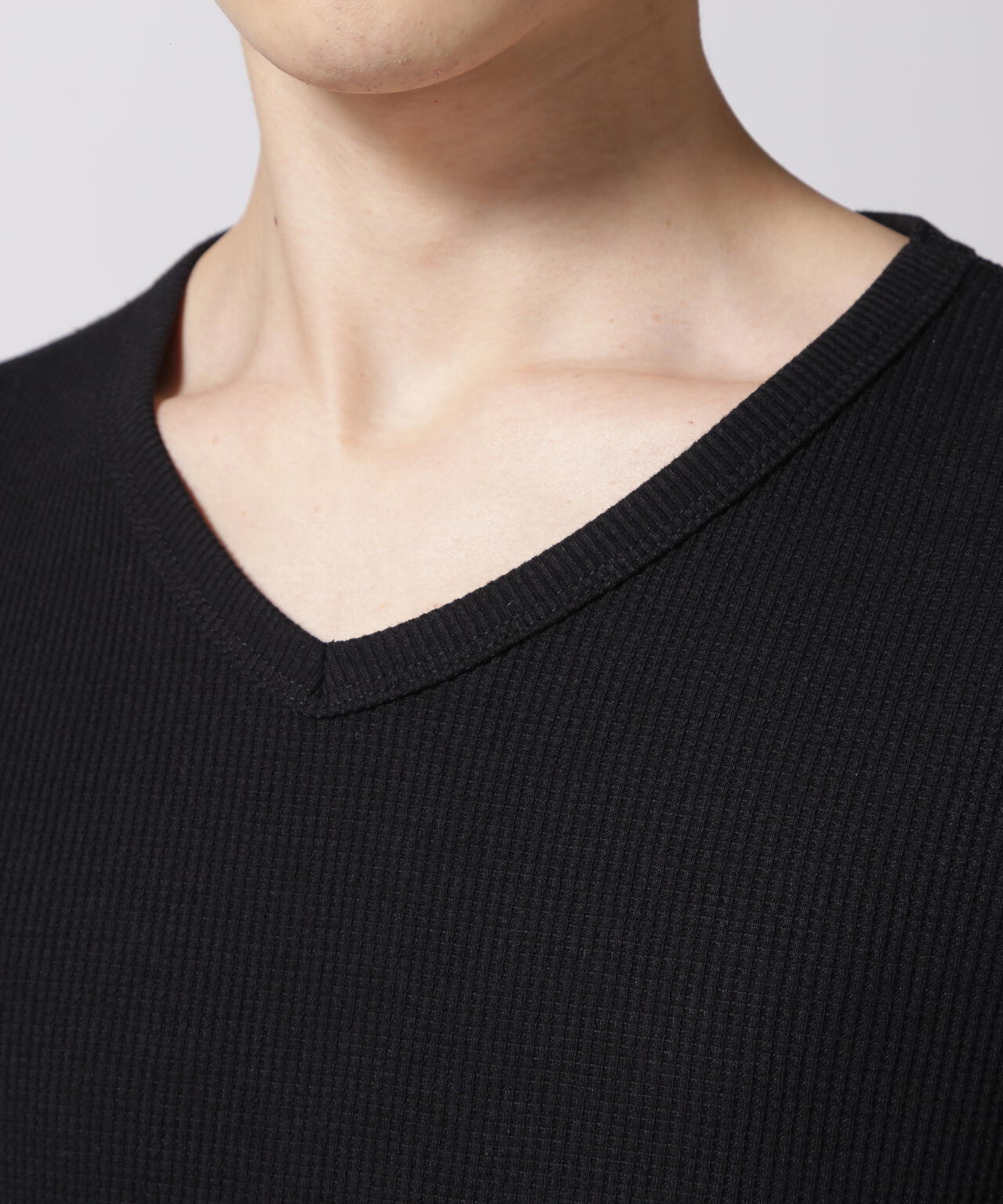 《DAILY/デイリー》THERMAL L/S V-NECK T-SHIRT/サーマル 長袖 ブイネック Tシャツ