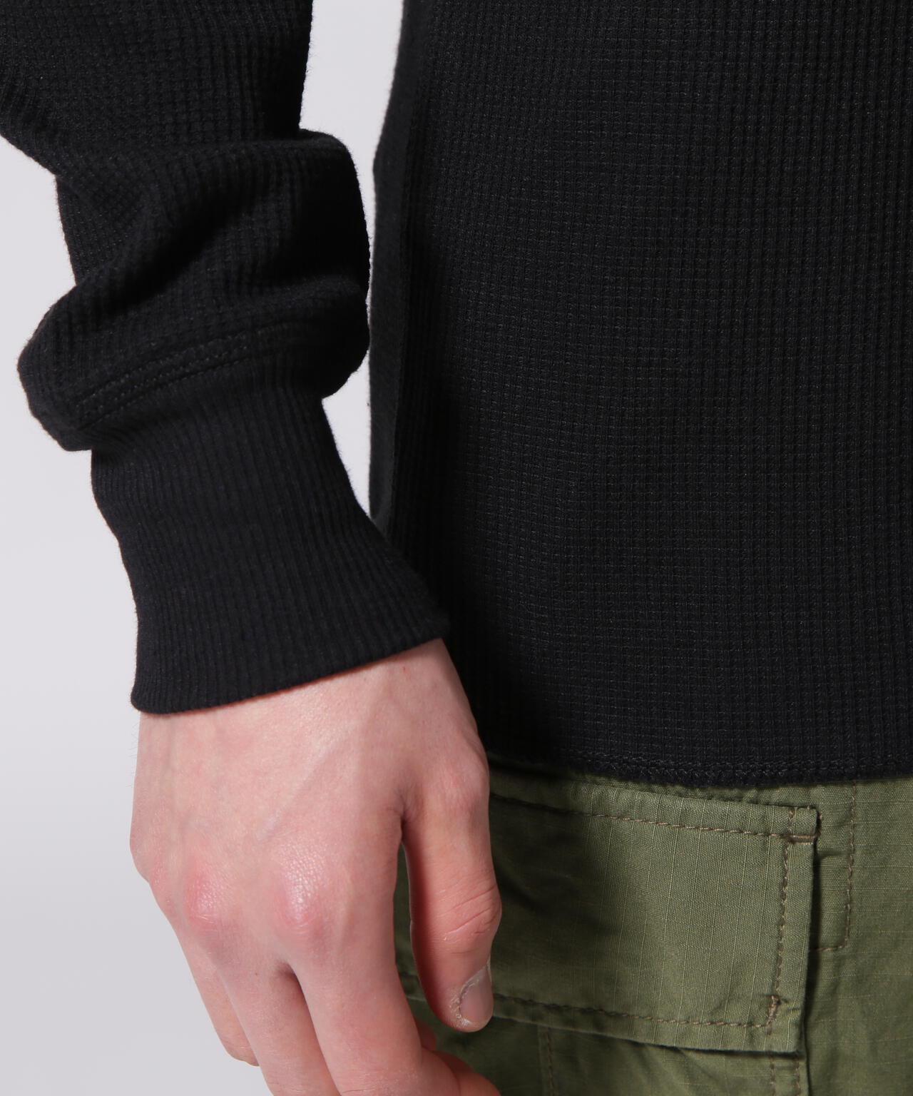 《DAILY/デイリー》THERMAL L/S V-NECK T-SHIRT/サーマル 長袖 ブイネック Tシャツ