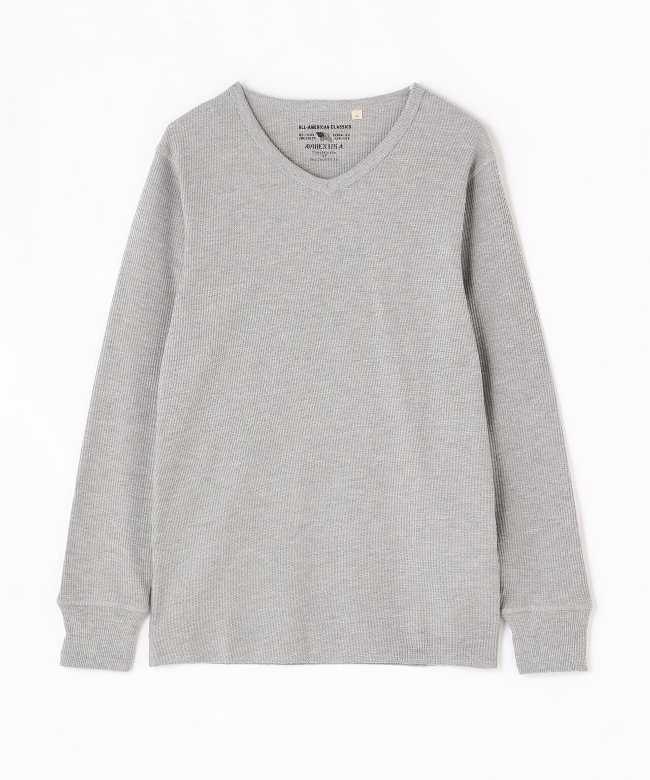 《DAILY/デイリー》THERMAL L/S V-NECK T-SHIRT/サーマル 長袖 ブイネック Tシャツ