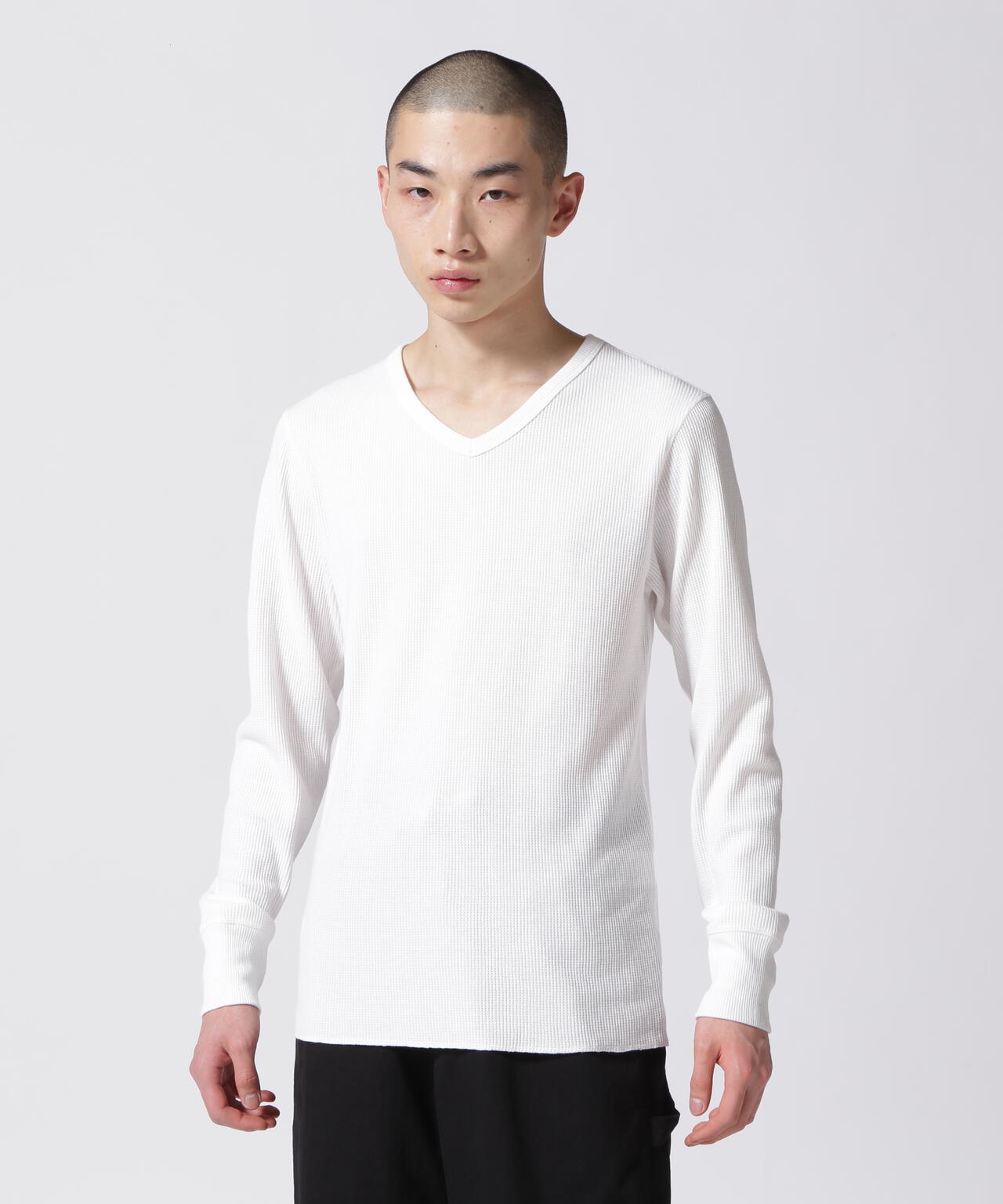 《DAILY/デイリー》THERMAL L/S V-NECK T-SHIRT/サーマル 長袖 ブイネック Tシャツ