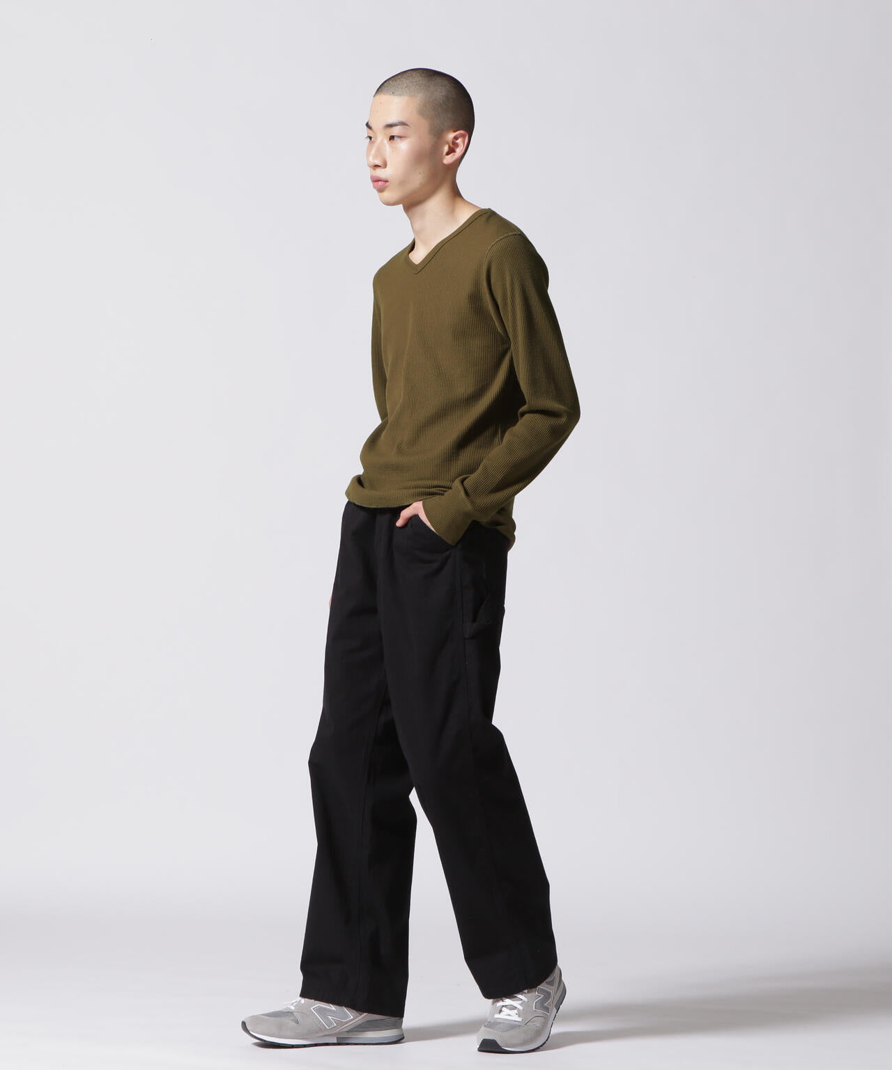 《DAILY/デイリー》THERMAL L/S V-NECK T-SHIRT/サーマル 長袖 ブイネック Tシャツ