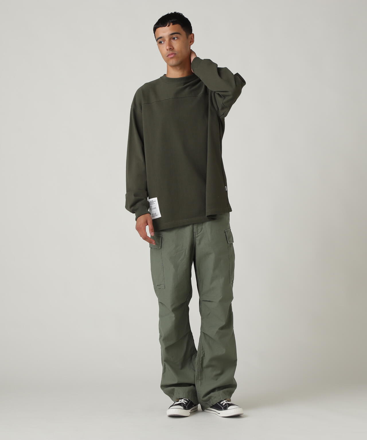 BASIC HEAVYWEIGHT L/S FOOTBALL T-SHIRT / ベーシック ヘビーウェイト 長袖 フットボール Tシャツ