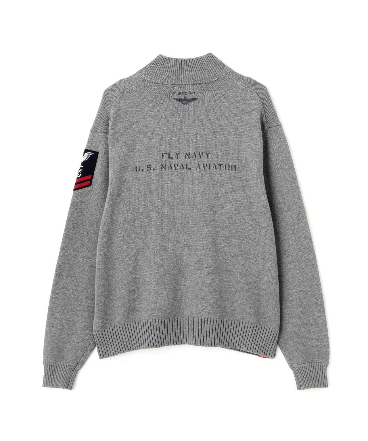 NAVAL STAND COLLAR ZIP KNIT JACKET / ネイバル スタンド カラー
