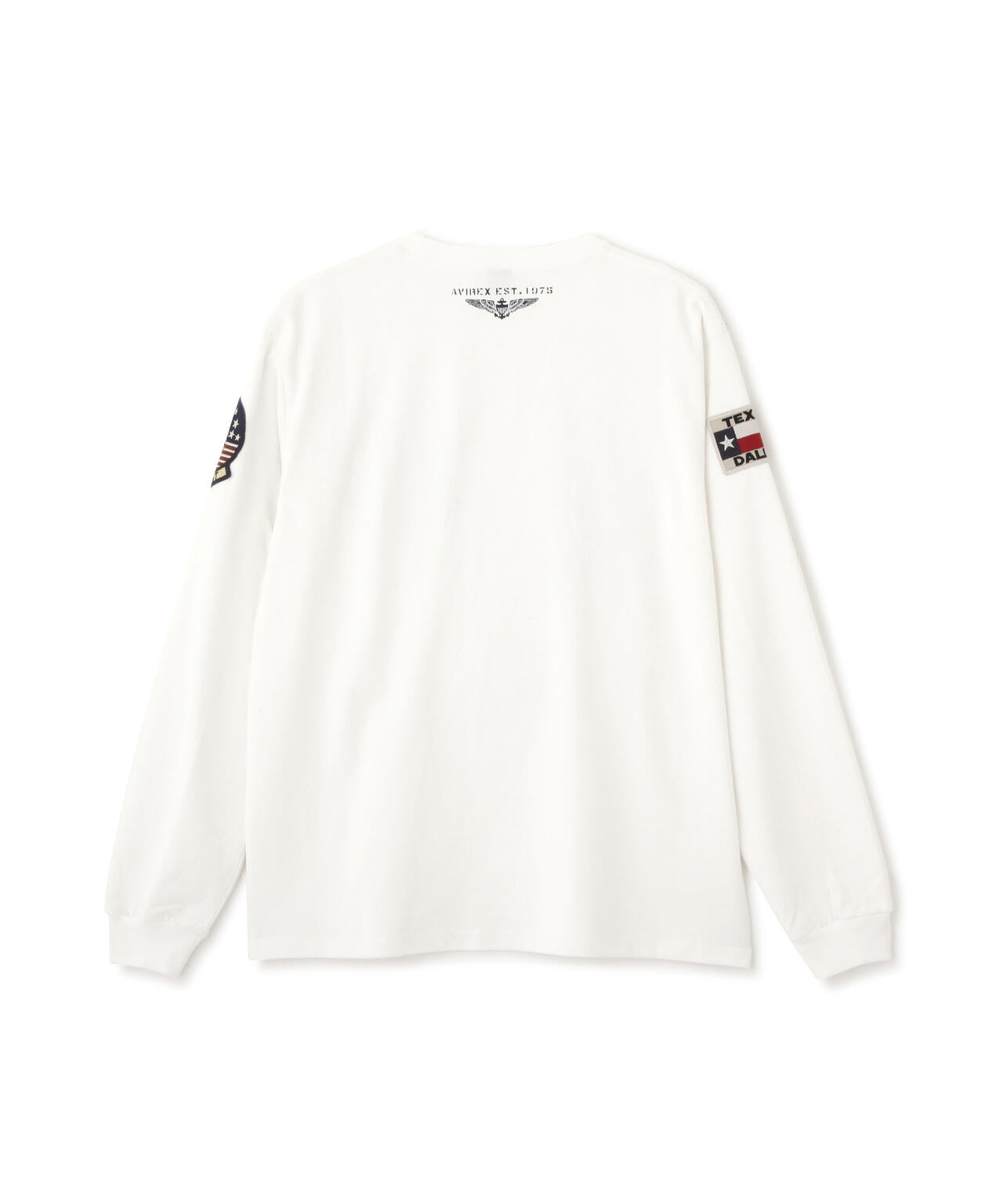 《WEB&DEPOT限定》TOP GUN PATCHED L/S T-SHIRT / トップガン パッチド 長袖 Tシャツ / AVIREX