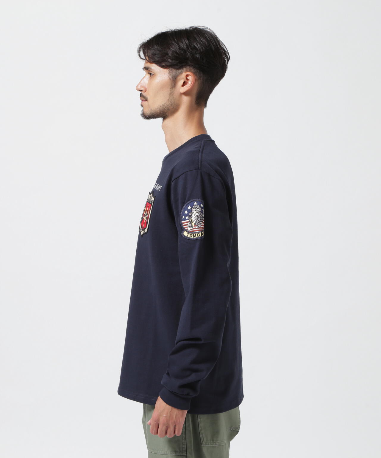 《WEB&DEPOT限定》TOP GUN PATCHED L/S T-SHIRT / トップガン パッチド 長袖 Tシャツ / AVIREX