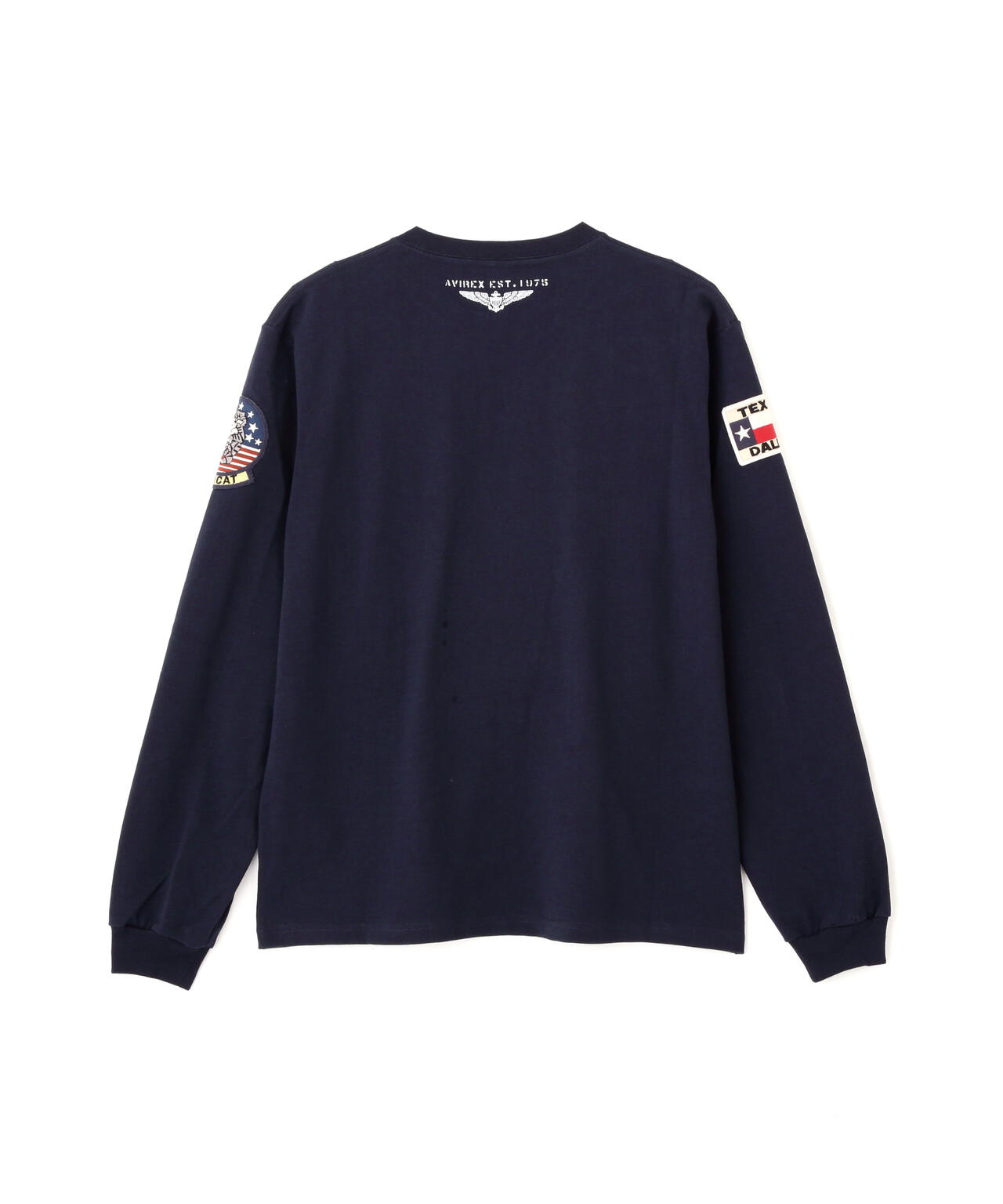 《WEB&DEPOT限定》TOP GUN PATCHED L/S T-SHIRT / トップガン パッチド 長袖 Tシャツ / AVIREX