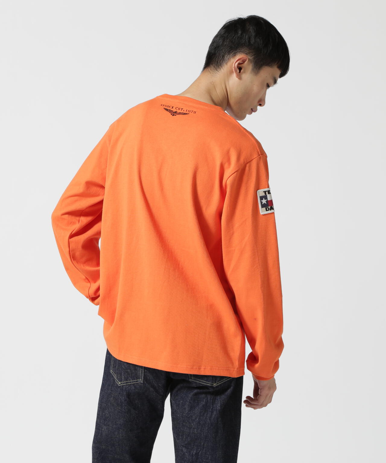 《WEB&DEPOT限定》TOP GUN PATCHED L/S T-SHIRT / トップガン パッチド 長袖 Tシャツ / AVIREX