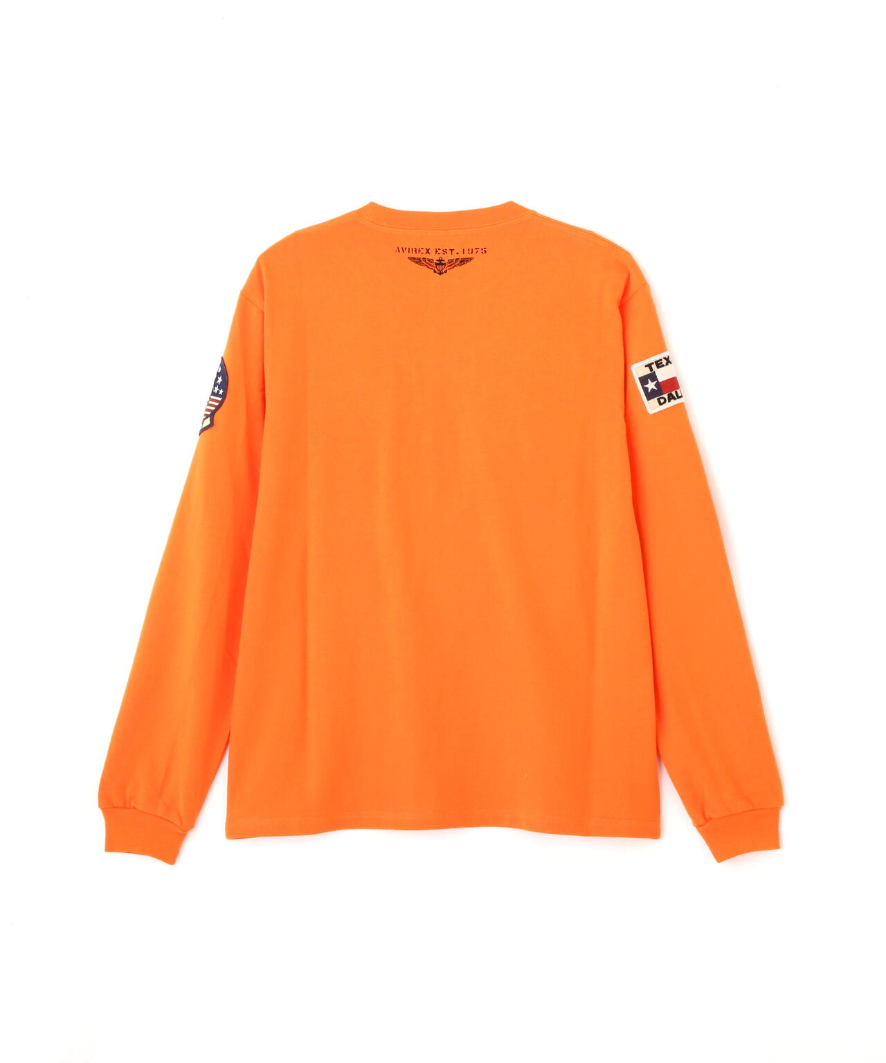 《WEB&DEPOT限定》TOP GUN PATCHED L/S T-SHIRT / トップガン パッチド 長袖 Tシャツ / AVIREX