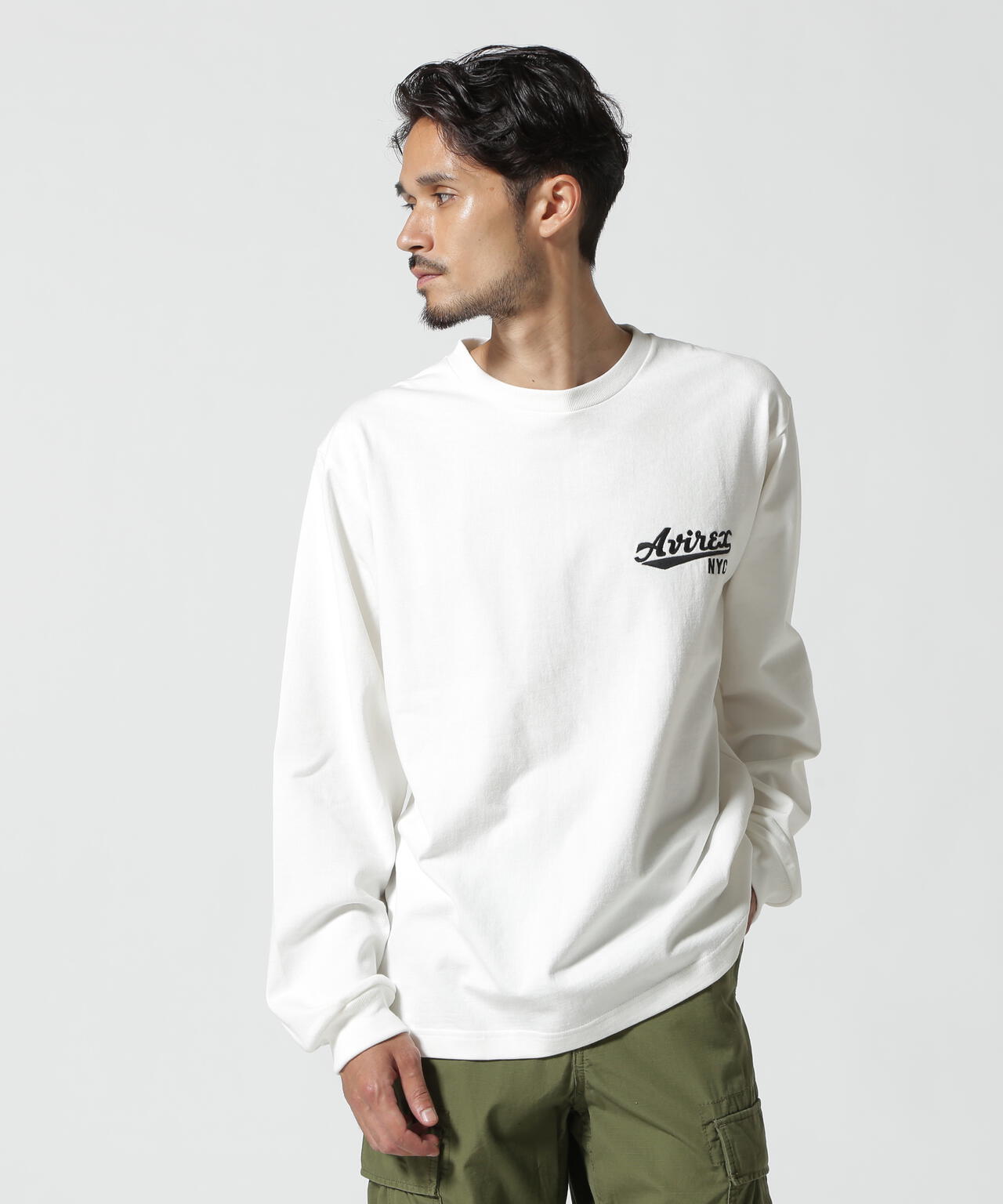 《WEB&DEPOT限定》AMERICAN FLAGS L/S T-SHIRT / アメリカン フラッグス 長袖 Tシャツ / AVIREX