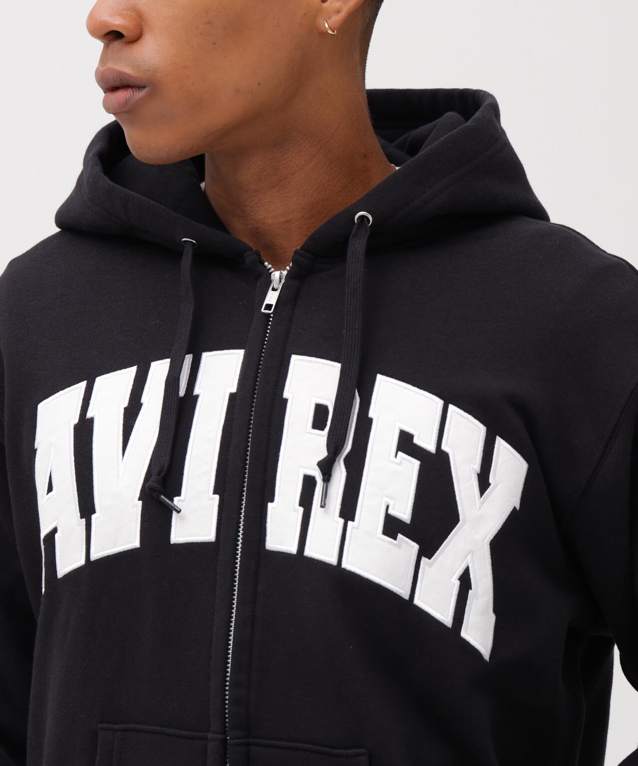 《DAILY/デイリー》ZIP UP SWEAT PARKA LOGO / ジップアップ スウェット パーカー ロゴ / AVIREX /